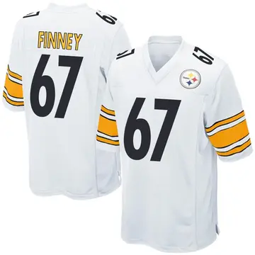 Men's Nike Pittsburgh Steelers B.J. Finney White Jersey - Game