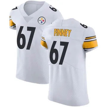 Men's Nike Pittsburgh Steelers B.J. Finney White Vapor Untouchable Jersey - Elite