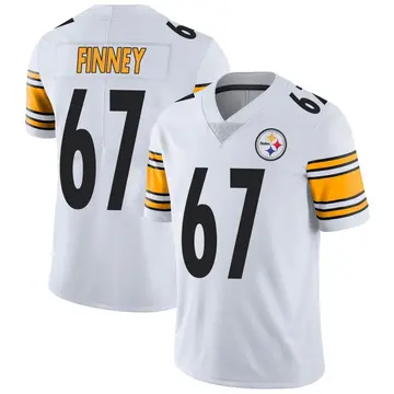 Men's Nike Pittsburgh Steelers B.J. Finney White Vapor Untouchable Jersey - Limited