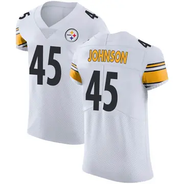 Men's Nike Pittsburgh Steelers Buddy Johnson White Vapor Untouchable Jersey - Elite