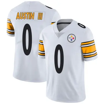 Men's Nike Pittsburgh Steelers Calvin Austin III White Vapor Untouchable Jersey - Limited