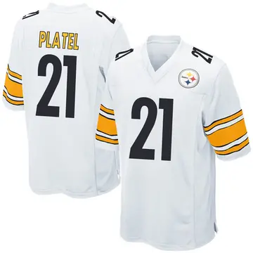 Men's Nike Pittsburgh Steelers Carlins Platel White Jersey - Game