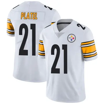 Men's Nike Pittsburgh Steelers Carlins Platel White Vapor Untouchable Jersey - Limited