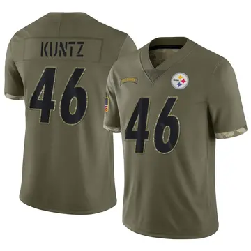 Men's Pittsburgh Steelers Christian Kuntz Olive 2022 Salute To Service Jersey - Limited