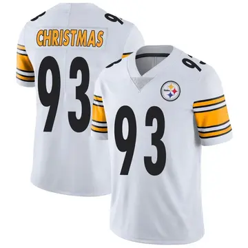 Men's Nike Pittsburgh Steelers Demarcus Christmas White Vapor Untouchable Jersey - Limited
