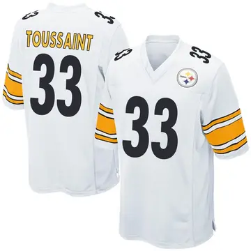 Men's Nike Pittsburgh Steelers Fitzgerald Toussaint White Jersey - Game