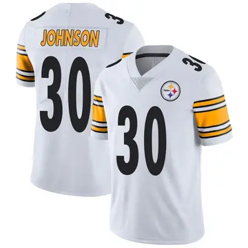 Men's Nike Pittsburgh Steelers Isaiah Johnson White Vapor Untouchable Jersey - Limited
