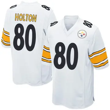 Men's Nike Pittsburgh Steelers Johnny Holton White Jersey - Game