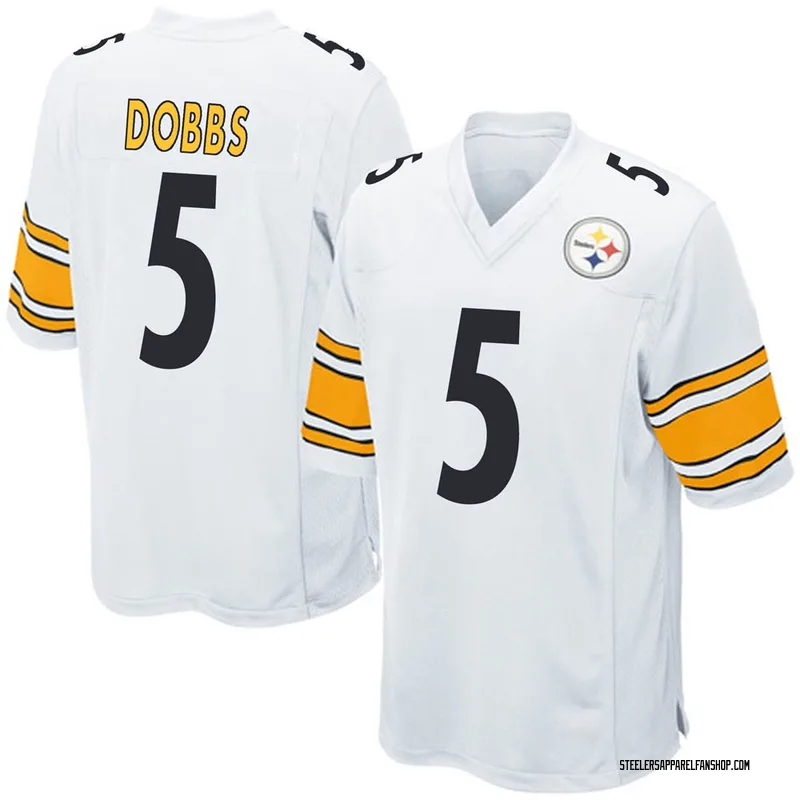 Men's Nike Pittsburgh Steelers Joshua Dobbs White Jersey - Game