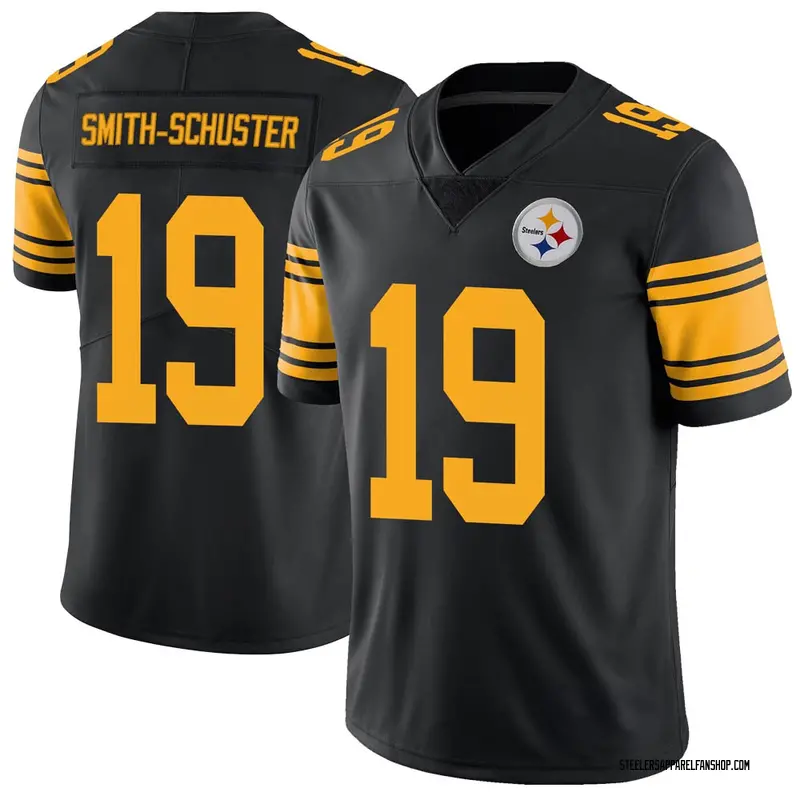 Men\'s Nike Pittsburgh Steelers JuJu Smith-Schuster Black Color Rush ...