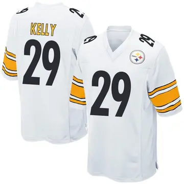 Men's Nike Pittsburgh Steelers Kam Kelly White Jersey - Game