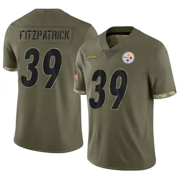 Men's Pittsburgh Steelers Minkah Fitzpatrick Olive 2022 Salute To Service Jersey - Limited