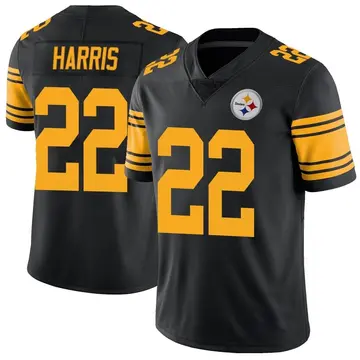 Men's Pittsburgh Steelers Najee Harris Black Color Rush Jersey - Limited