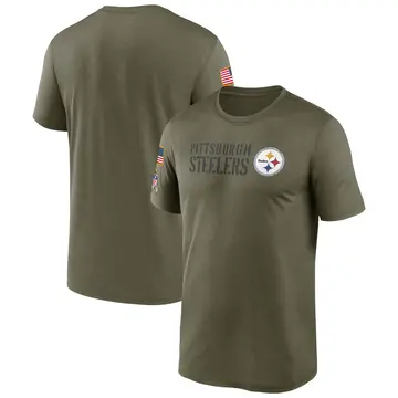 Men's Nike Pittsburgh Steelers Olive 2022 Salute to Service Team T-Shirt - Legend