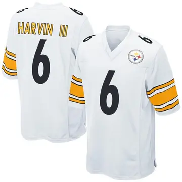 Men's Nike Pittsburgh Steelers Pressley Harvin III White Jersey - Game