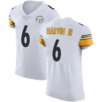 Men's Nike Pittsburgh Steelers Pressley Harvin III White Vapor Untouchable Jersey - Elite