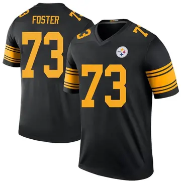 Men's Pittsburgh Steelers Ramon Foster Black Color Rush Jersey - Legend