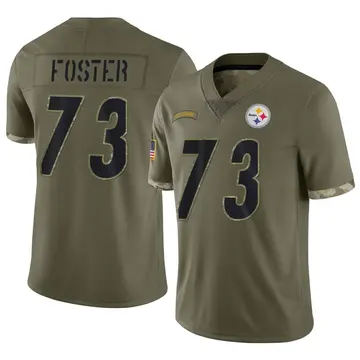 Men's Pittsburgh Steelers Ramon Foster Olive 2022 Salute To Service Jersey - Limited