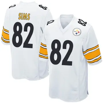 Men's Nike Pittsburgh Steelers Steven Sims White Jersey - Game