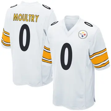 Men's Nike Pittsburgh Steelers T.D. Moultry White Jersey - Game