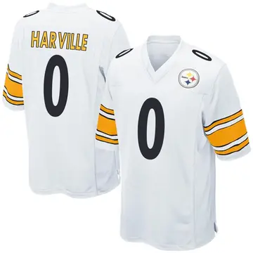 Men's Nike Pittsburgh Steelers Tavin Harville White Jersey - Game