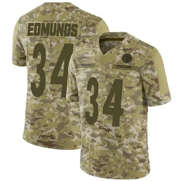Men's Nike Pittsburgh Steelers Terrell Edmunds Camo 2018 Salute to Service Jersey - Limited