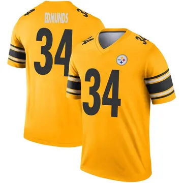 Men's Nike Pittsburgh Steelers Terrell Edmunds Gold Inverted Jersey - Legend