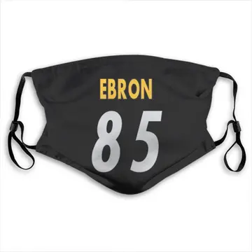 Pittsburgh Steelers Eric Ebron Black Jersey Name & Number Face Mask