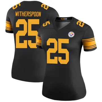 Women's Nike Pittsburgh Steelers Ahkello Witherspoon Black Color Rush Jersey - Legend