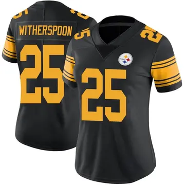 Women's Nike Pittsburgh Steelers Ahkello Witherspoon Black Color Rush Jersey - Limited