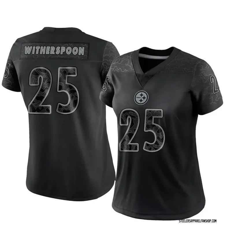 Women's Nike Pittsburgh Steelers Ahkello Witherspoon Black Reflective Jersey - Limited