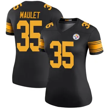 Women's Nike Pittsburgh Steelers Arthur Maulet Black Color Rush Jersey - Legend