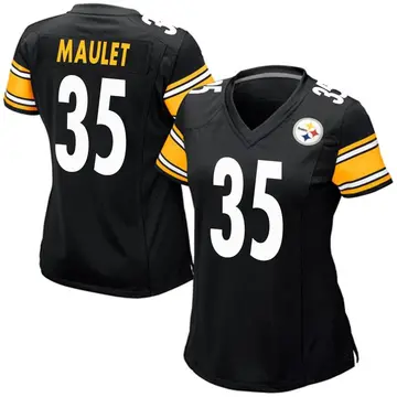 Women's Nike Pittsburgh Steelers Arthur Maulet Black Team Color Jersey - Game