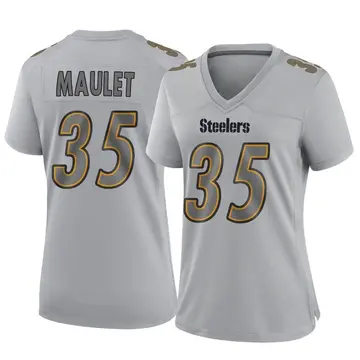 Women's Nike Pittsburgh Steelers Arthur Maulet Gray Atmosphere Fashion Jersey - Game