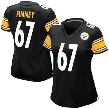 Women's Nike Pittsburgh Steelers B.J. Finney Black Team Color Jersey - Game