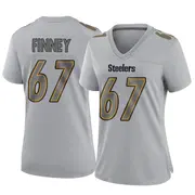 Women's Nike Pittsburgh Steelers B.J. Finney Gray Atmosphere Fashion Jersey - Game