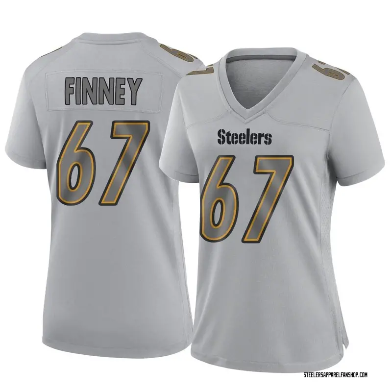 Women's Nike Pittsburgh Steelers B.J. Finney Gray Atmosphere Fashion Jersey - Game