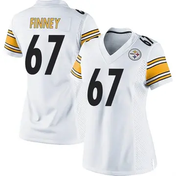 Women's Nike Pittsburgh Steelers B.J. Finney White Jersey - Game