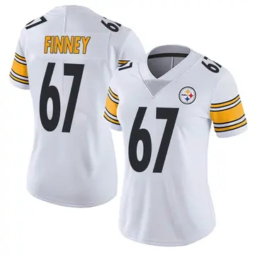 Women's Nike Pittsburgh Steelers B.J. Finney White Vapor Untouchable Jersey - Limited