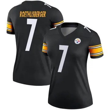 Women's Nike Pittsburgh Steelers Ben Roethlisberger Black Jersey - Legend