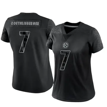 Women's Nike Pittsburgh Steelers Ben Roethlisberger Black Reflective Jersey - Limited
