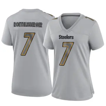 Women's Nike Pittsburgh Steelers Ben Roethlisberger Gray Atmosphere Fashion Jersey - Game