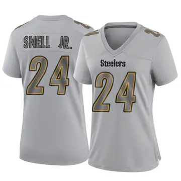 Women's Nike Pittsburgh Steelers Benny Snell Jr. Gray Atmosphere Fashion Jersey - Game