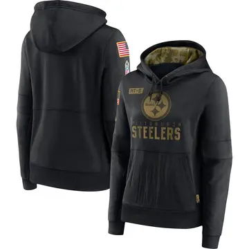 Women's Nike Pittsburgh Steelers Black 2020 Salute to Service Performance Pullover Hoodie -