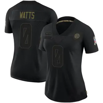 Women's Nike Pittsburgh Steelers Bryce Watts Black 2020 Salute To Service Jersey - Limited