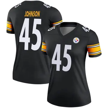 Women's Nike Pittsburgh Steelers Buddy Johnson Black Jersey - Legend