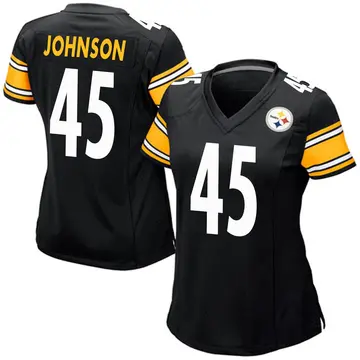 Women's Nike Pittsburgh Steelers Buddy Johnson Black Team Color Jersey - Game