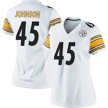Women's Nike Pittsburgh Steelers Buddy Johnson White Jersey - Game