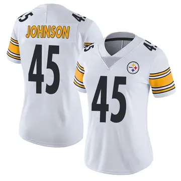 Women's Nike Pittsburgh Steelers Buddy Johnson White Vapor Untouchable Jersey - Limited
