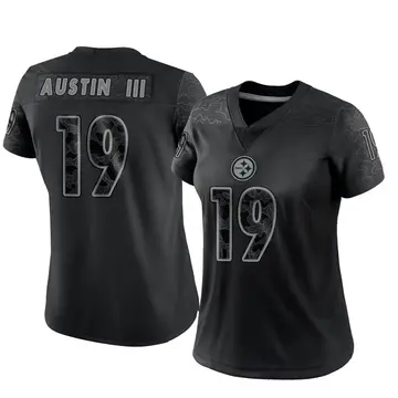 Women's Nike Pittsburgh Steelers Calvin Austin III Black Reflective Jersey - Limited